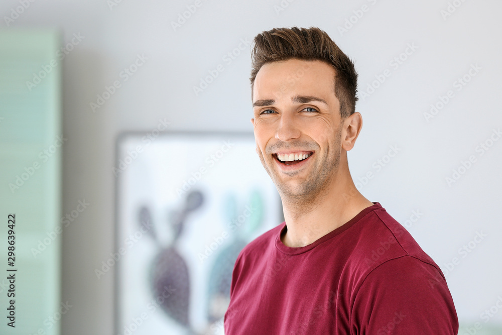 Portrait of stylish young man at home Portrait of stylish young man at home