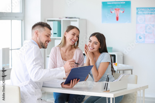 Lesbian couple visiting mal...