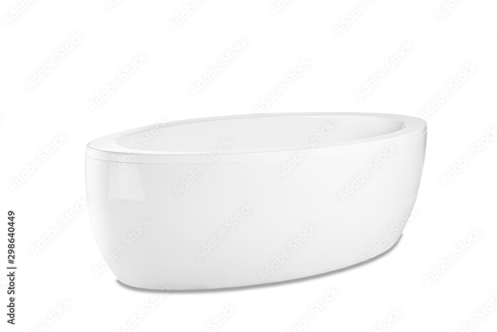 Clean bathtub isolated on white Clean bathtub isolated on white