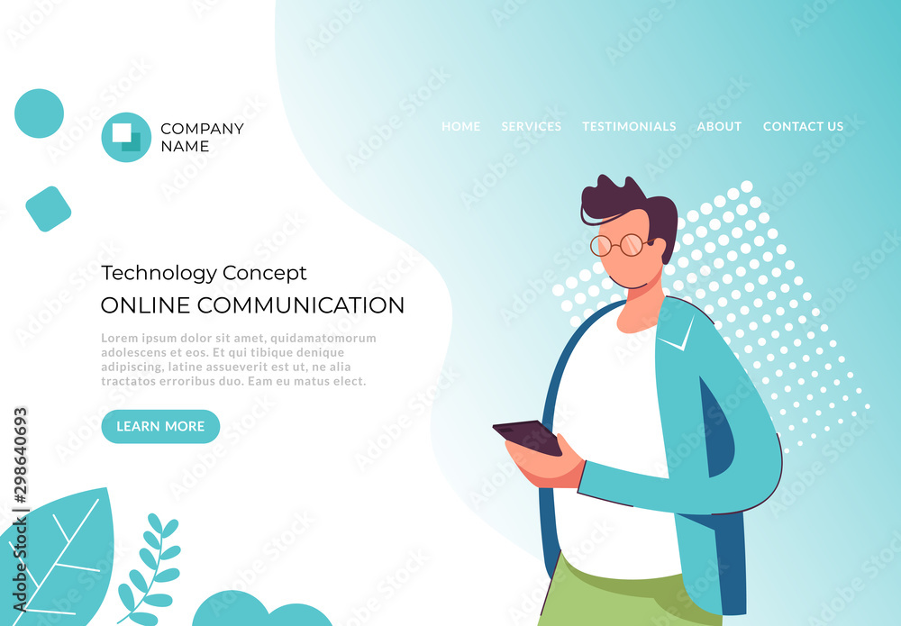 Online chatting communication email phone call banner poster concept. Vector flat cartoon graphic design illustration 