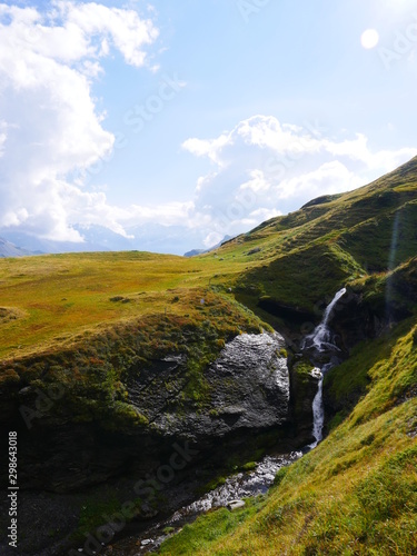Bei Engelberg, Schweiz: Ein kleiner Wasserfall am Fuße des Bonistock © KK imaging