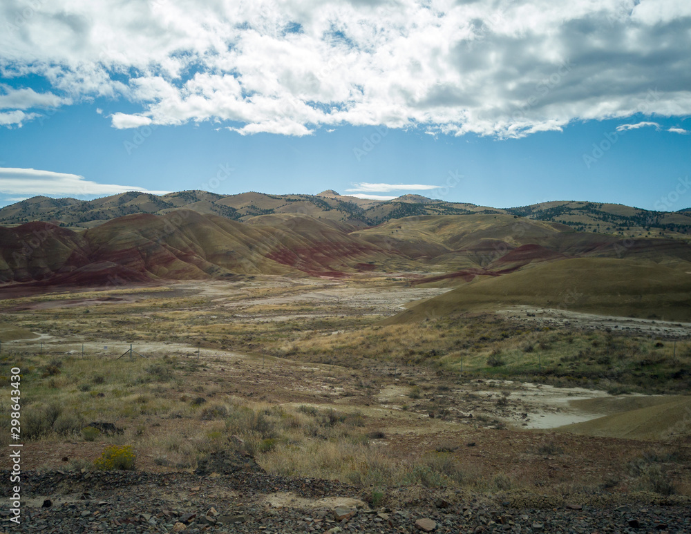 Awesome images of the colorful well preserved John Day Fossil Beds Painted Hills Overlook Area in Mitchell, Oregon.