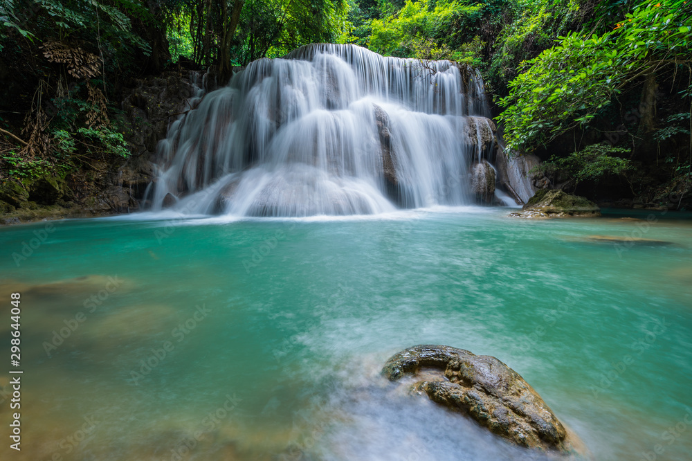 Level 2 Wang Matcha, Erawan waterfall, Erawan National Park, Kanchanaburi Province, Thailand