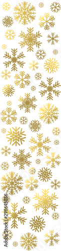 Golden snowflakes. Vector illustration. Christmas. White background. Isolated.