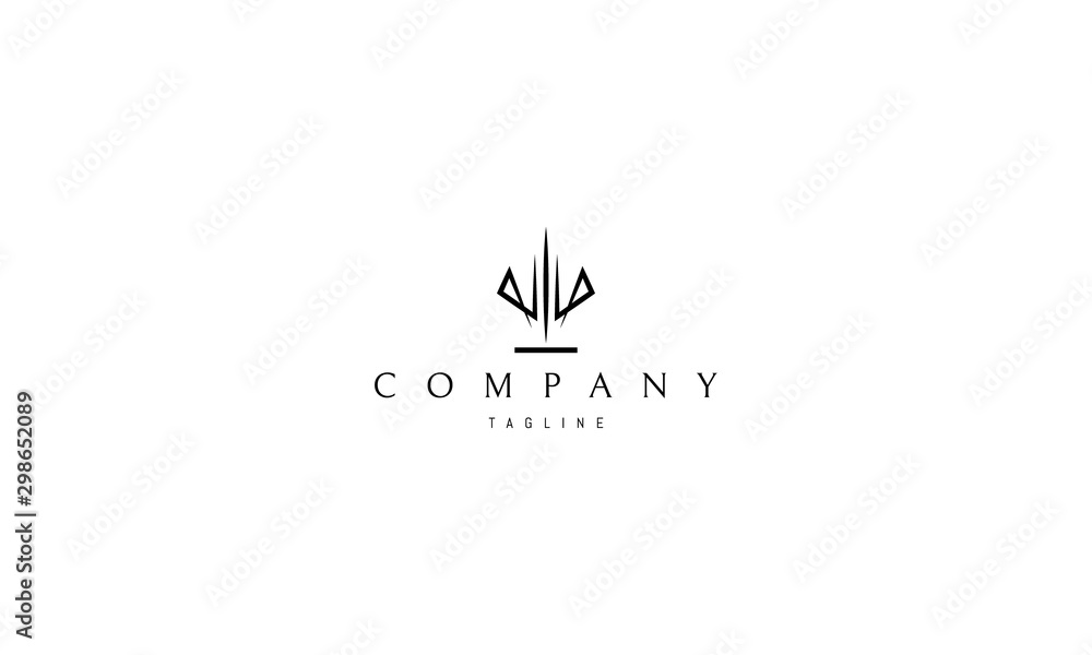 Vector logo on which an abstract image of a skyscraper. Vector logo on which an abstract image of a skyscraper.
