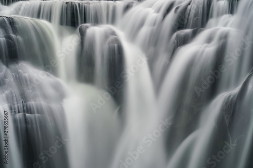 Shifen Waterfall Cascades, Pingxi, New Taipei, Taiwan. Close Up View