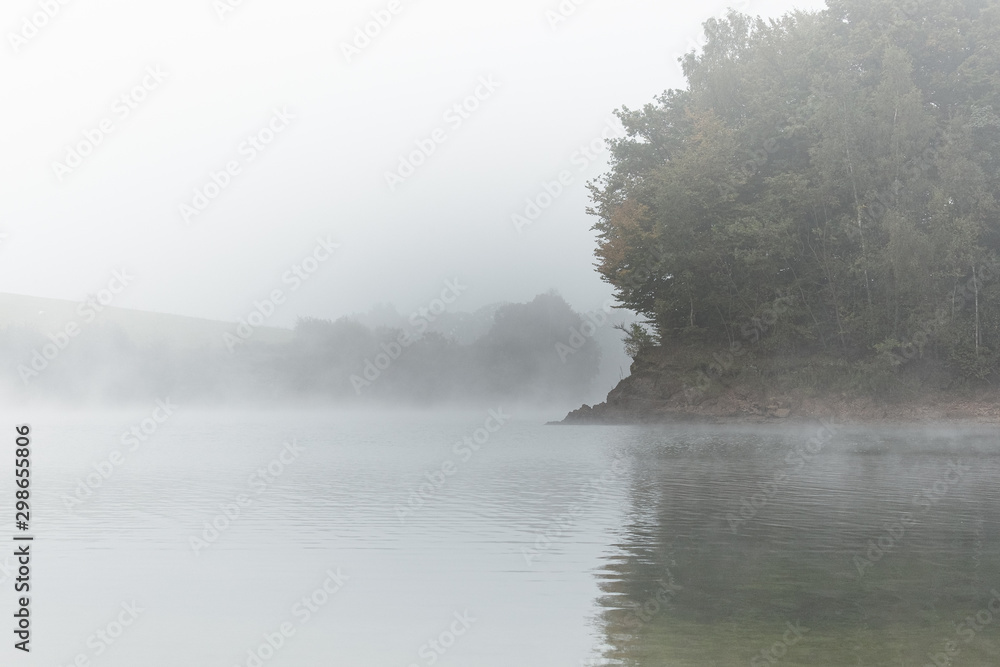 Fototapeta premium Brume matinale sur l'étang