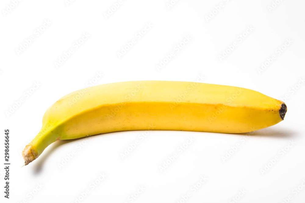 ripe yellow banana on a white background isolate ripe yellow banana on a white background isolate