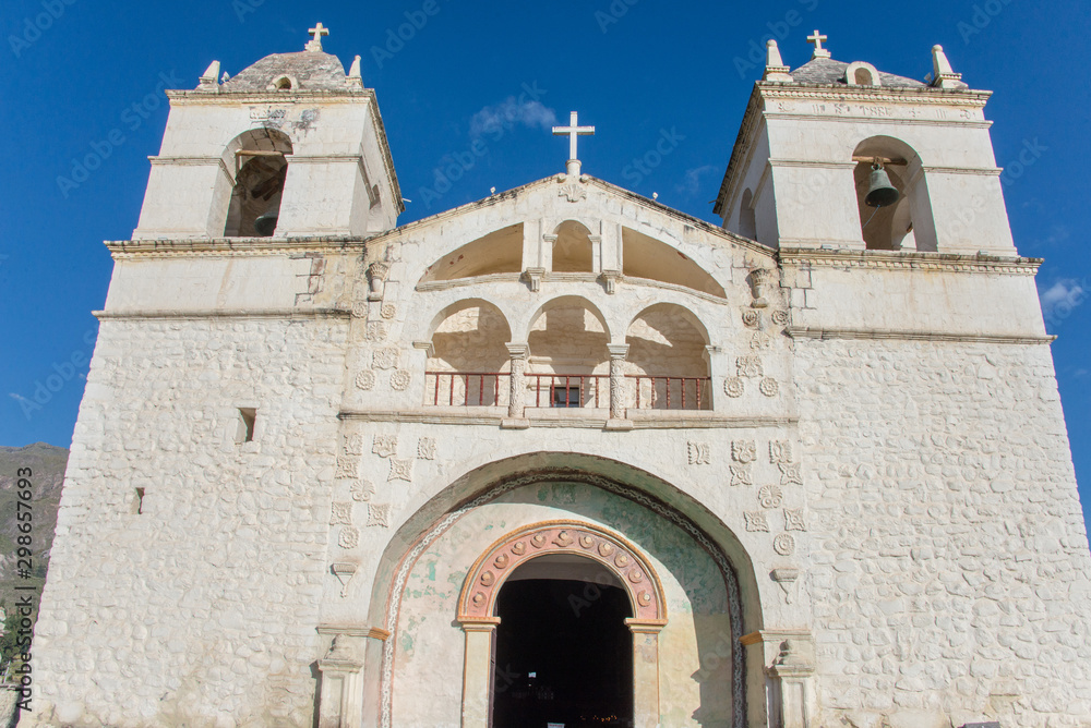 Fototapeta premium Church of Santa Ana in Maca (Peru)