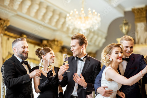 Elegant people during a celebration indoors