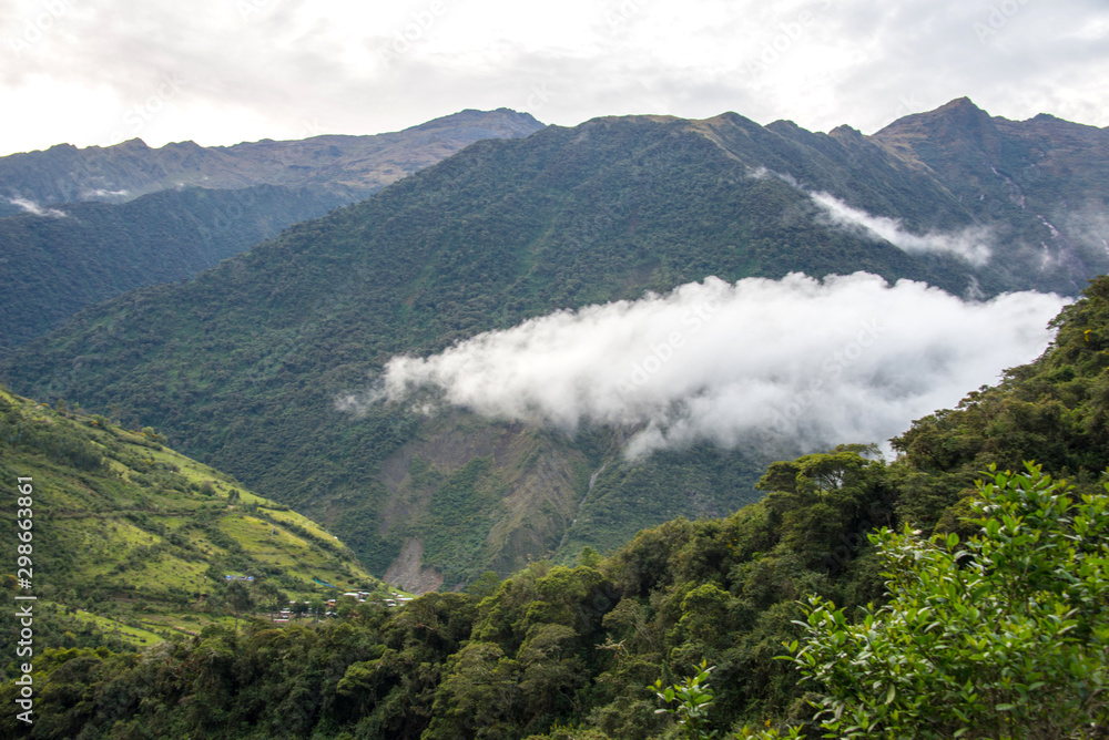 Сloud forest and tropical jungle around Chaullay in Peru (Salkantay trek) Сloud forest and tropical jungle around Chaullay in Peru (Salkantay trek)