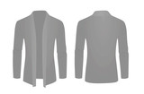 Grey shawl sweater. vector illustration