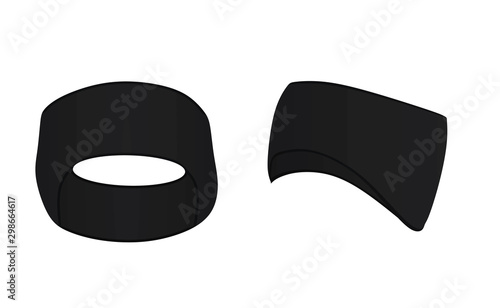 Black sport head band. vector illustration