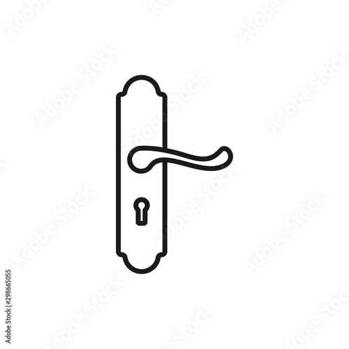 Door handle icon. Door lock, door knob icon. Access symbol, house door  lock, hotel room lock illustration for mobile and web conecpt. Stock  Illustration | Adobe Stock