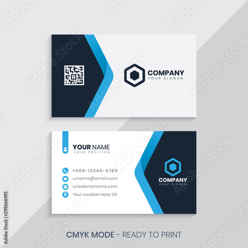 Blue elegant business card