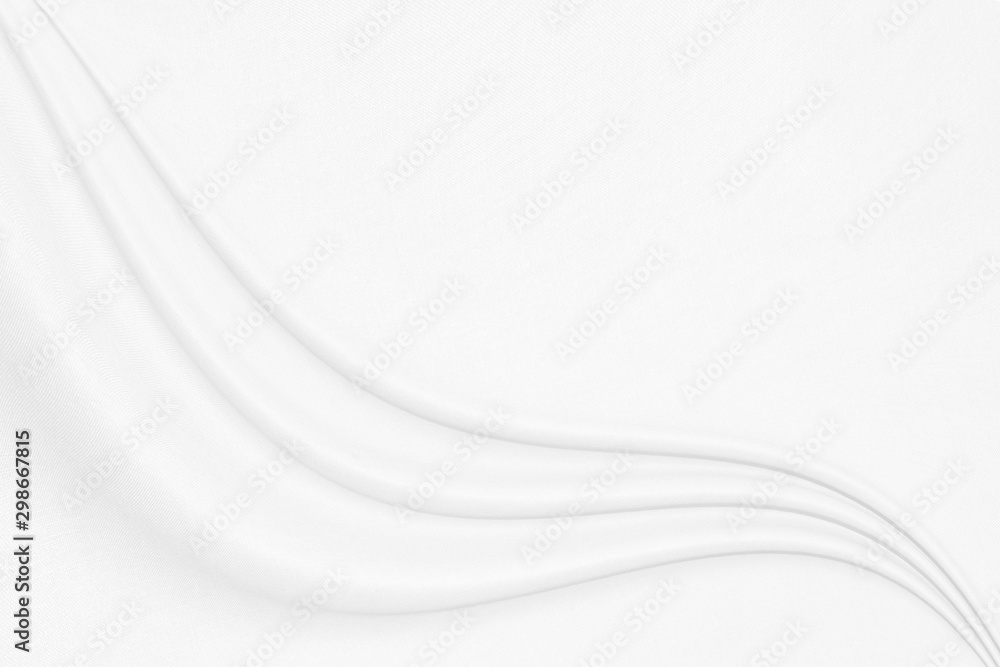 White cloth background with soft waves. White cloth background with soft waves.