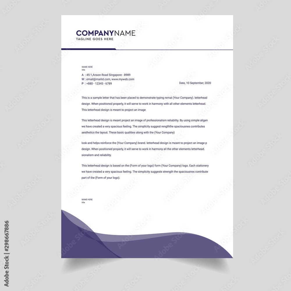 Business style letterhead template design Business style letterhead template design
