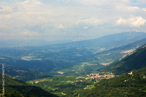 Valley with ancient Italian cities