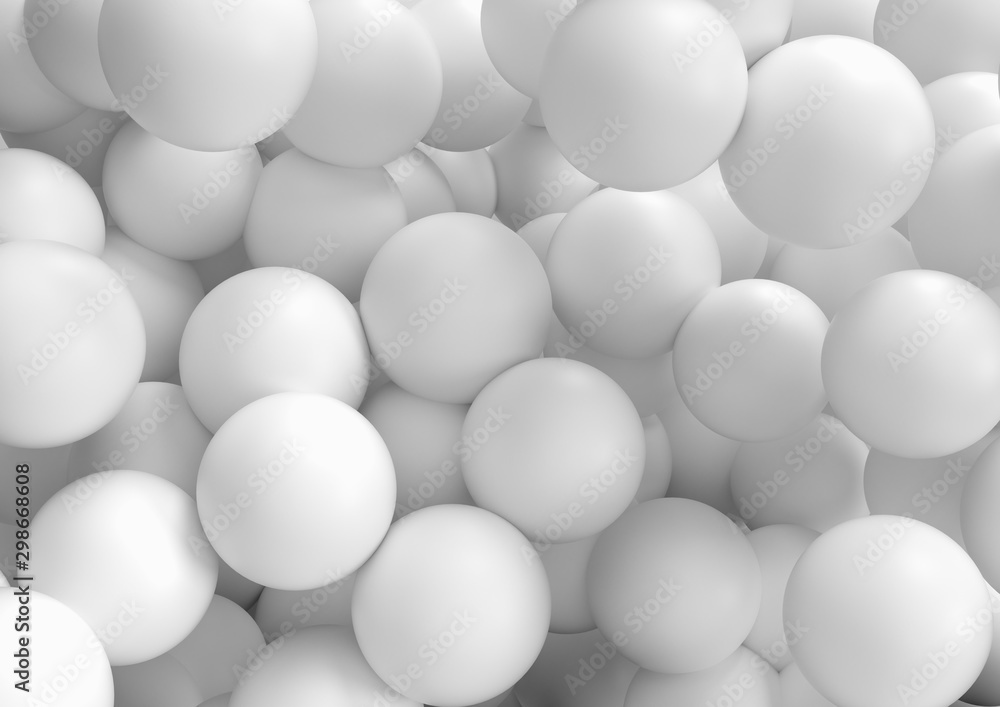 Scene with geometrical forms for showcase or cosmetic product presentation, in white pastel colors, 3d rendering.