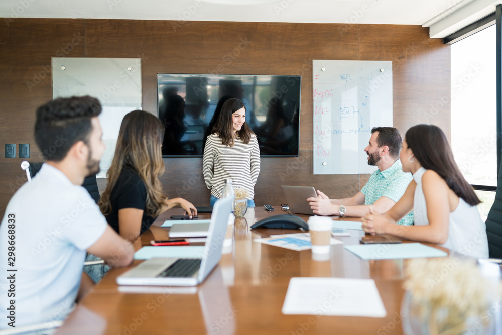Business People Having Meeting In Office Business People Having Meeting In Office