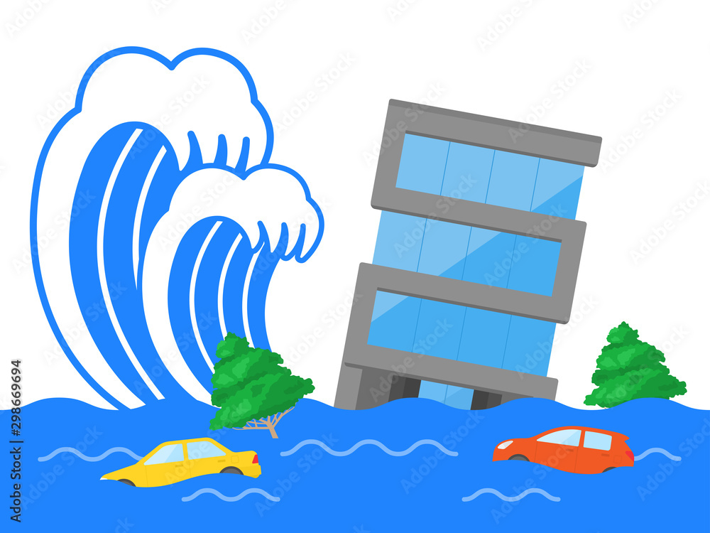 津波のイラスト Stock Vector Adobe Stock
