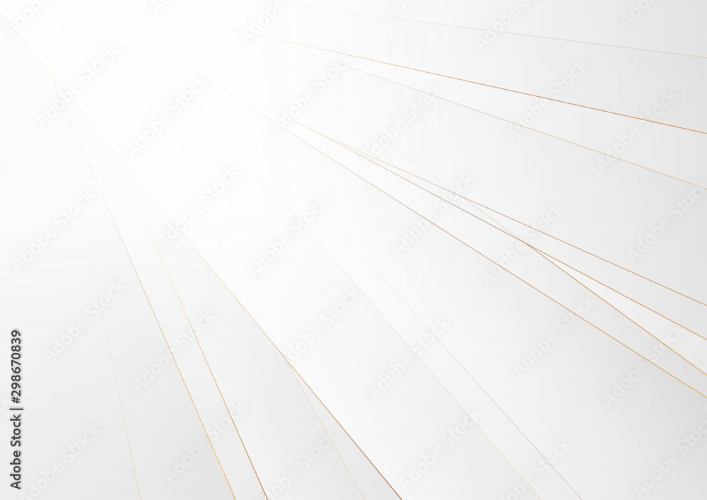 Grey and white corporate abstract background with golden bronze lines. Vector modern geometric design Grey and white corporate abstract background with golden bronze lines. Vector modern geometric design