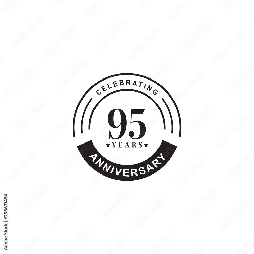 95th year celebrating anniversary emblem logo design template 95th year celebrating anniversary emblem logo design template