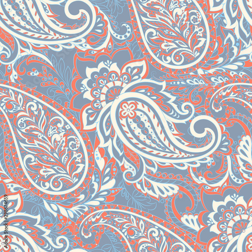 Paisley Damask ornament. Seamless Vector pattern