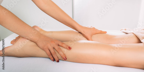 anti cellulite leg and foot massage. massage for slim leg and body