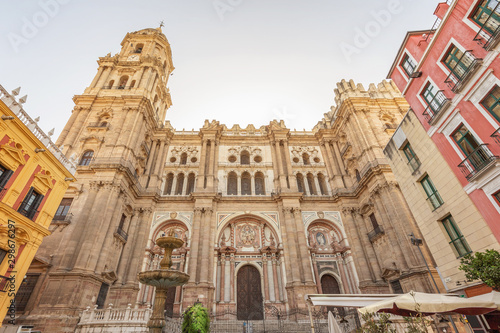 The Cathedral of Málaga at Plaza del Obispo in Malaga, Spain © carol_anne