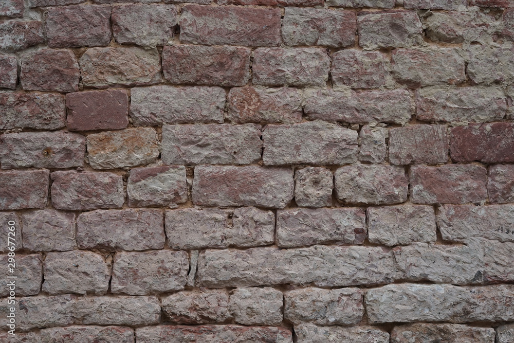 Ziegelsteinfläche einer historischen Mauer Ziegelsteinfläche einer historischen Mauer