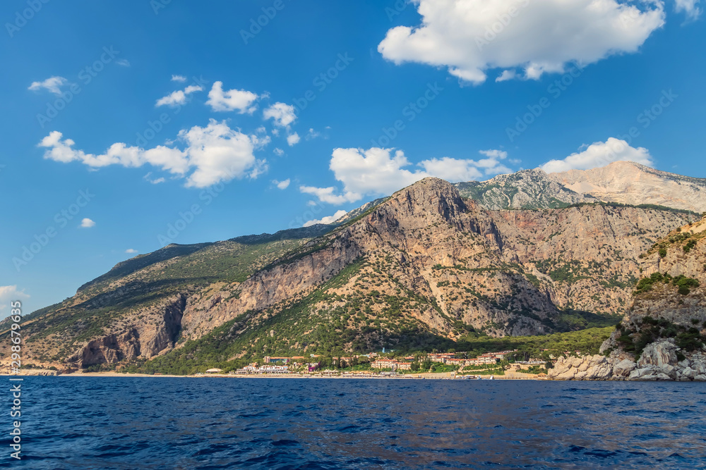 Beautiful Bay mountain valleys above wide open sea