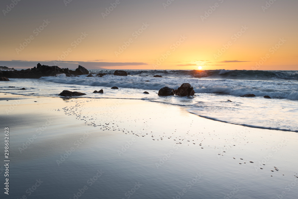 Sunset in playa del ingles La Gomera