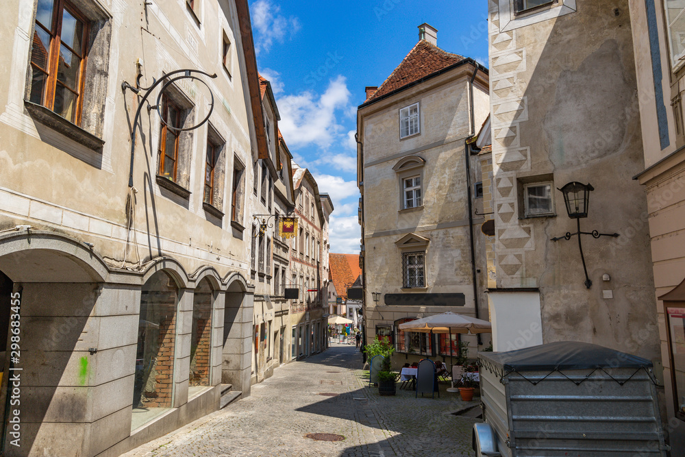 Obraz premium Street in Steyr - a town in Austria.