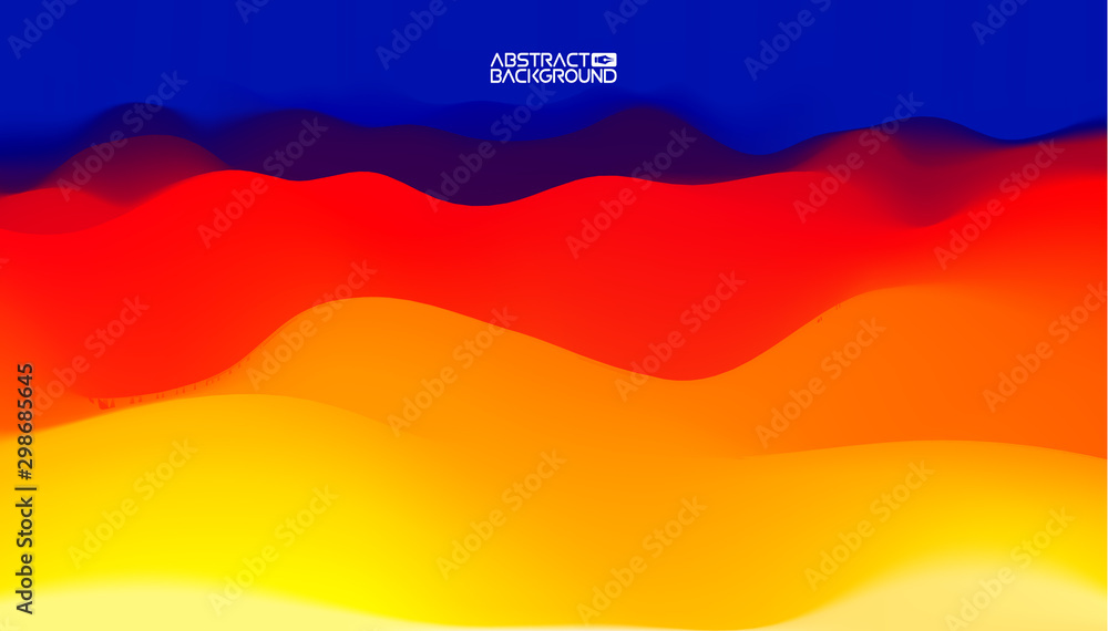 Fototapeta premium Gradient wave abstract background. Presentation template. Colorful waves background vector. EPS 10