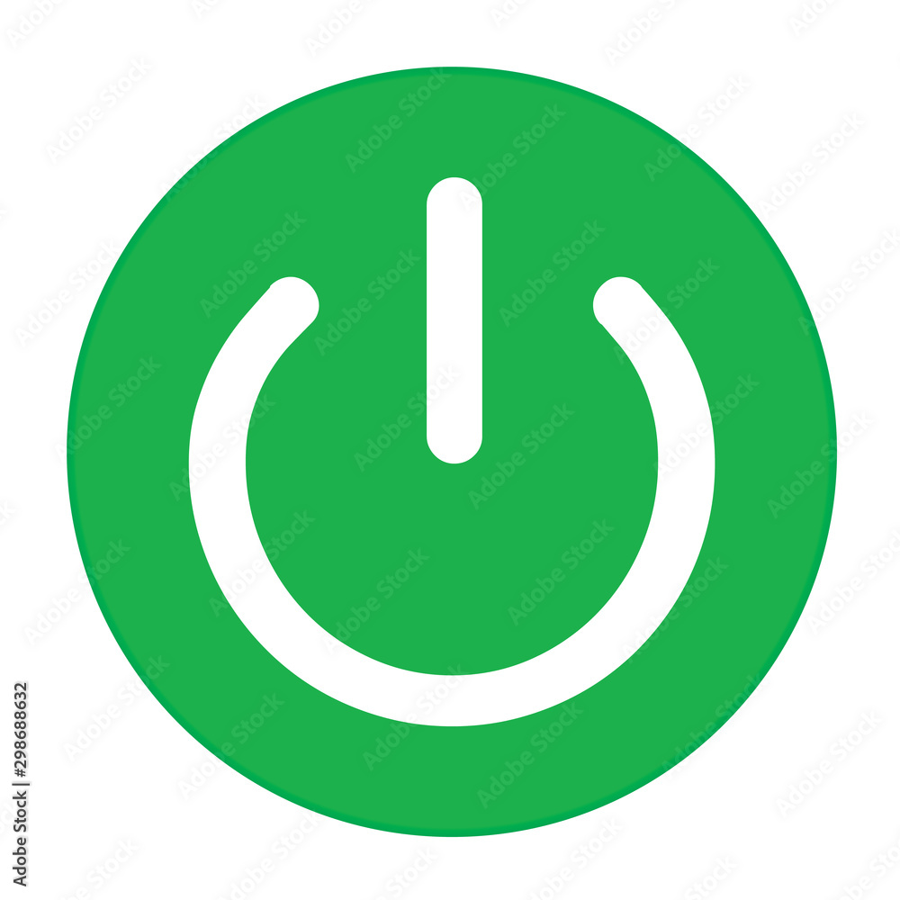 Green Power symbol for banner, general design print and websites. Illustration vector. Green Power symbol for banner, general design print and websites. Illustration vector.