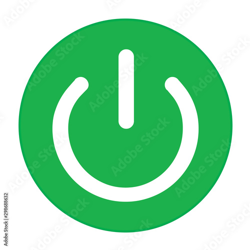 Green Power symbol for banner, general design print and websites. Illustration vector.