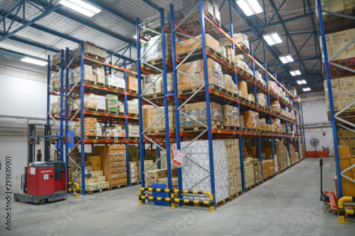 Blured Warehouse for logistic concepts, Blured distribution centre