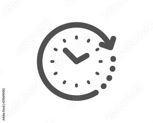 Clock sign. Time change icon. Watch symbol. Classic flat style. Simple time change icon. Vector