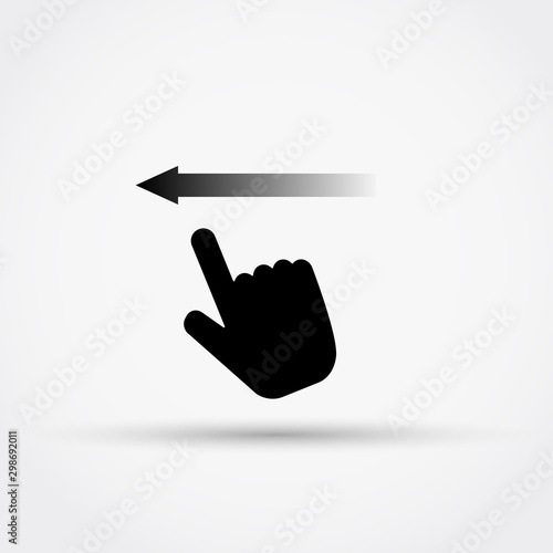 Screen swipe left vector illustration