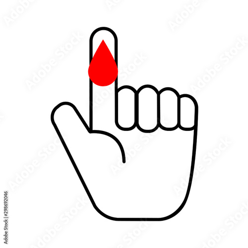 Blood test medical icon vector illustration.