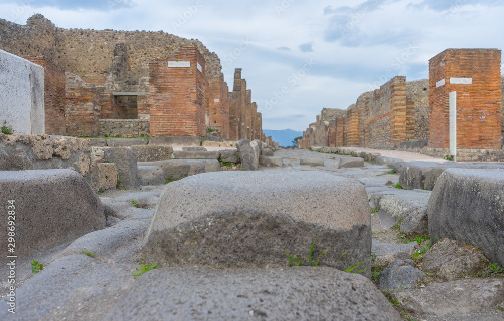 Ruins at Pompeii, ancient roman city 