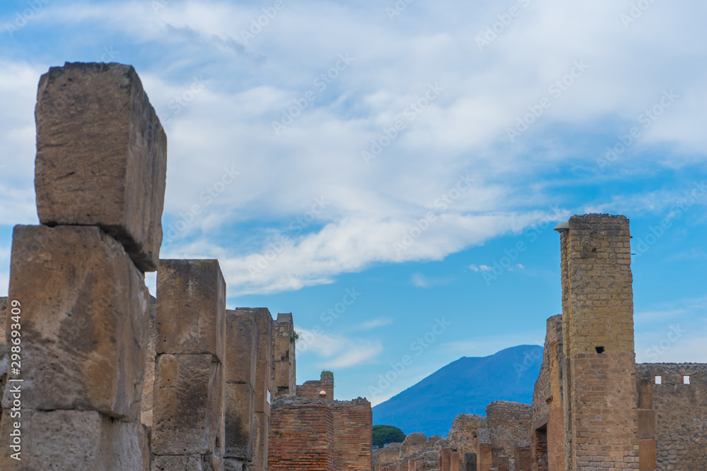 Ruins at Pompeii, ancient roman city 