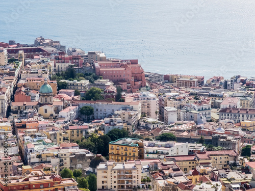 Top view of Naples panoramic view, Napoli, Italy