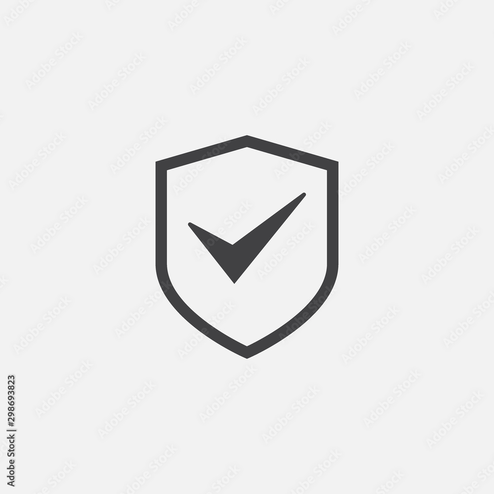 Shield, guard icon vector, shield with check mark linear logo illustration, Shield and check mark Line Icon in trendy style, Shield icon vector, Safe and protect logo design icon Shield, guard icon vector, shield with check mark linear logo illustration, Shield and check mark Line Icon in trendy style, Shield icon vector, Safe and protect logo design icon