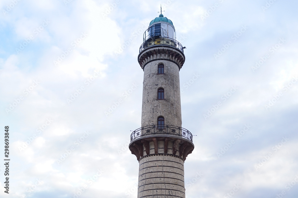 The famous lighthouse in Warnemünde