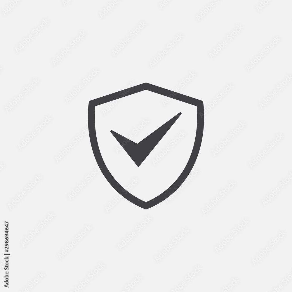 Shield, guard icon vector, shield with check mark linear logo illustration, Shield and check mark Line Icon in trendy style, Shield icon vector, Safe and protect logo design icon Shield, guard icon vector, shield with check mark linear logo illustration, Shield and check mark Line Icon in trendy style, Shield icon vector, Safe and protect logo design icon
