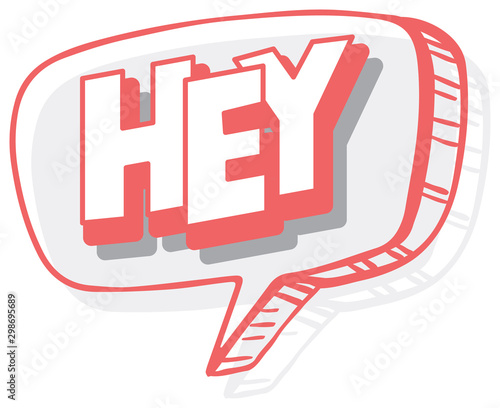 Expression words design for hey