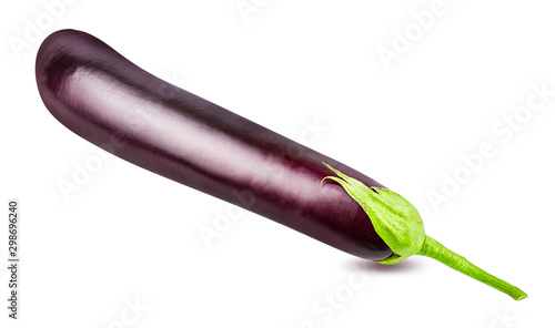 Eggplant isolated on white background with clipping path