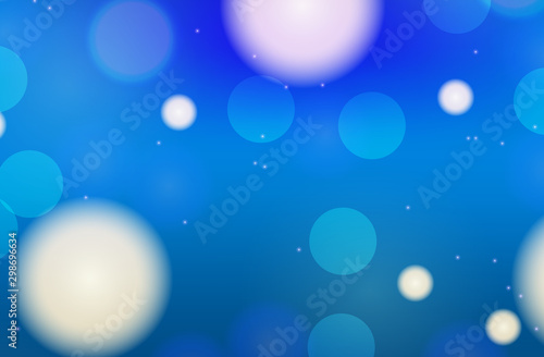 Background template design with white lights on blue © brgfx
